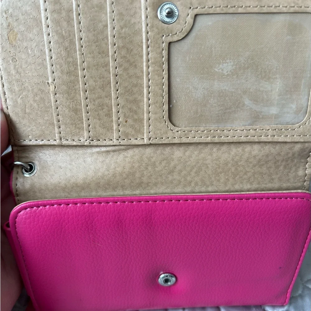 Vibrant Pink Wristlet Cell Phone Holder and Credit Cards Holder